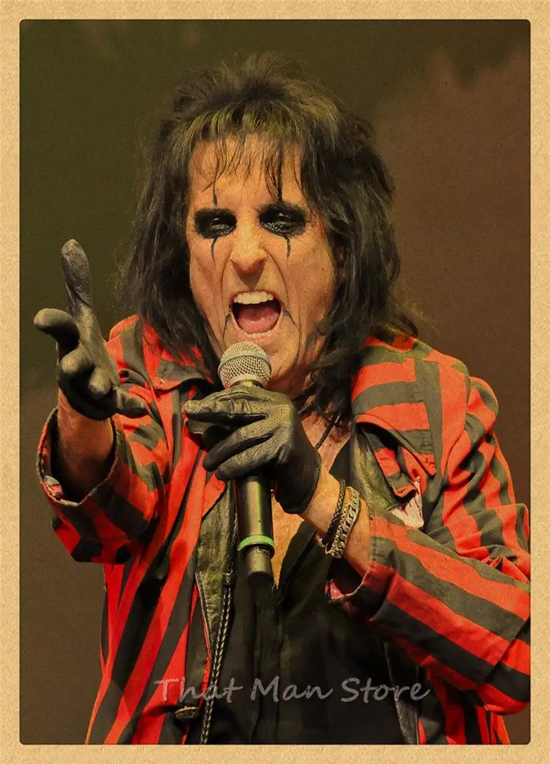 ROCK Alice Cooper retro Kraft Paper Poster vintage Wall Sticker Living Room Painting bar home pub cafe decor