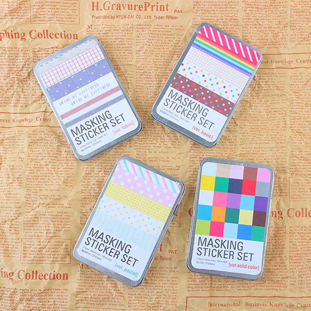27 шт./кор. красивые Kawaii DIY маленькая жестяная маркер стикер декоративные планировщик Этикетка из блакнота для школы канцелярские принадлежности