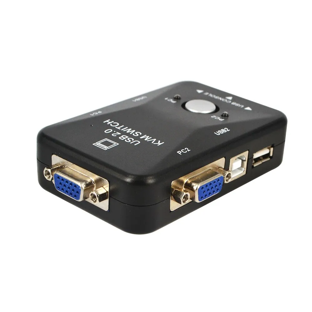Kebidumei 1 компл. USB 2 0 порта KVM переключатель разделитель для монитора видео + шт. VGA 15Pin