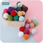 Bopoobo 20 шт 16 мм цветные бусы высокого качества детские принадлежности для кормления безопасные и натуральные нетоксичные поделки своими руками