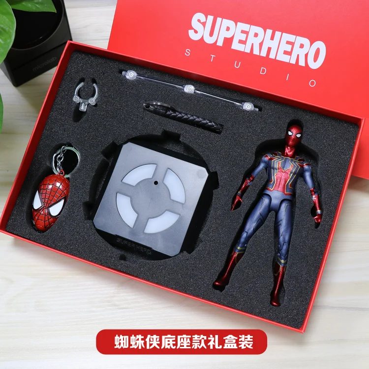 Spiderman Estartek с героями комиксов Марвел, Праздник Светодиодный Подарочная коробка флеш-накопителей “Мстители” 3 Железный человек Человек-паук пантера Капитан Америка для детей на день рождения, Рождество подарок ко Дню - Цвет: Spiderman