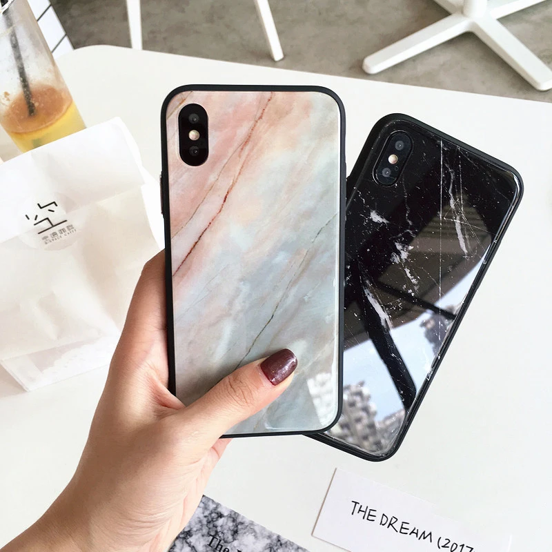 GlamPhoneCase модный мраморный стеклянный чехол для телефона iPhone11Pro XS Max XS XR 8 8plus 7 7plus 6/6s Plus жесткий чехол
