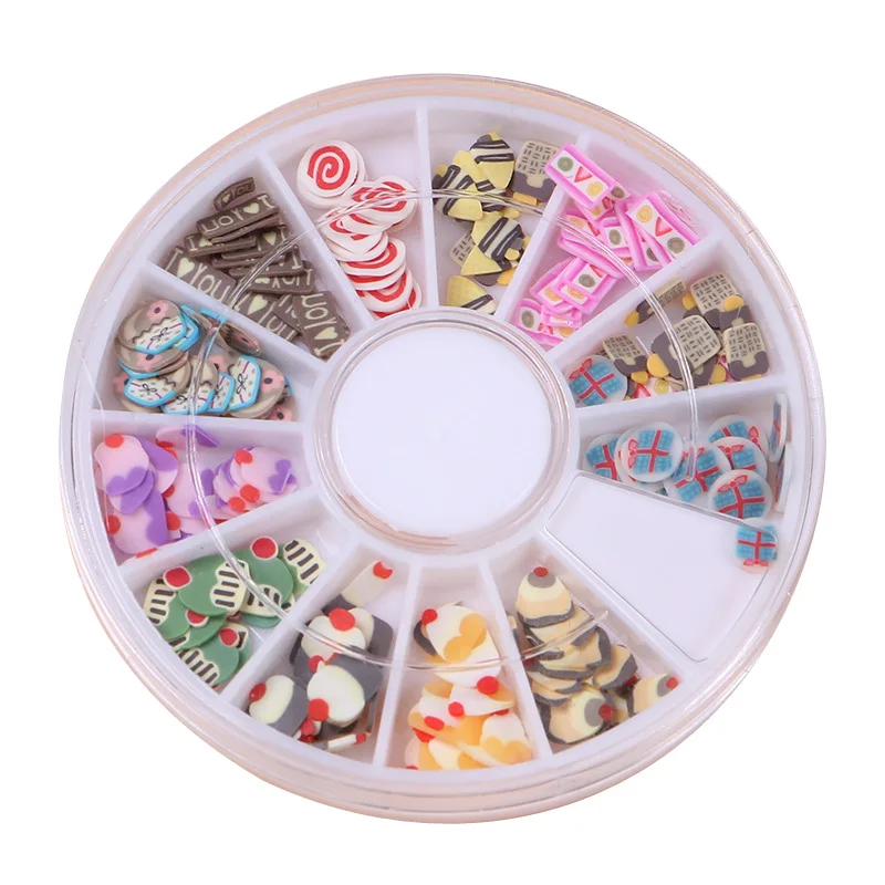 1Box Polymer Clay Fruit Christmas Craft Decoration FlatBack Cabochon Embellishments For Scrapbooking Accessories Nail Art DIY | Дом и сад
