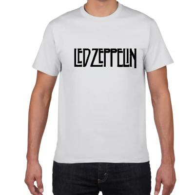 B434 white Led zeppelin, футболка в стиле хард рок, Мужская футболка в стиле хип-хоп, футболка в стиле фолк-рок, Мужская хлопковая футболка в стиле панк, летняя футболка, homme camisetas - Цвет: B434 white