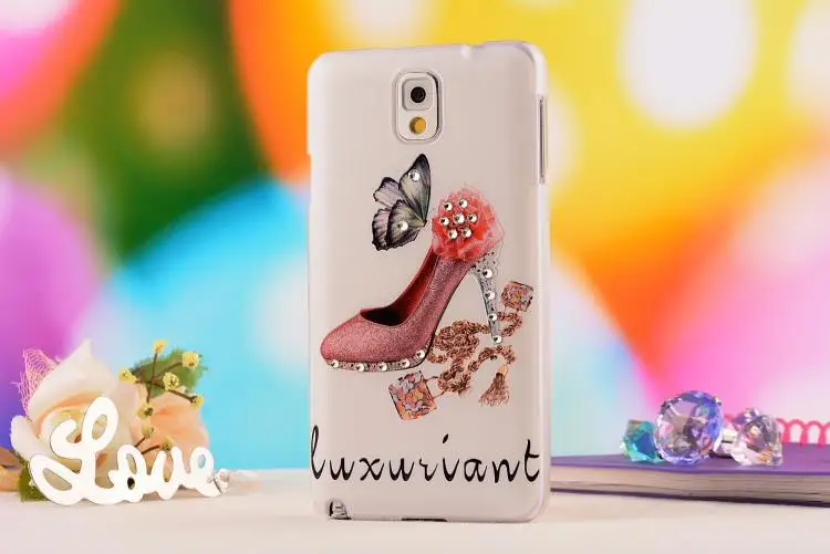 New Arrival! exquisite 3D three-dimensional relief Phone Case Ultra Thin plastic Diamond For Samsung Galaxy Note3 N9000 |