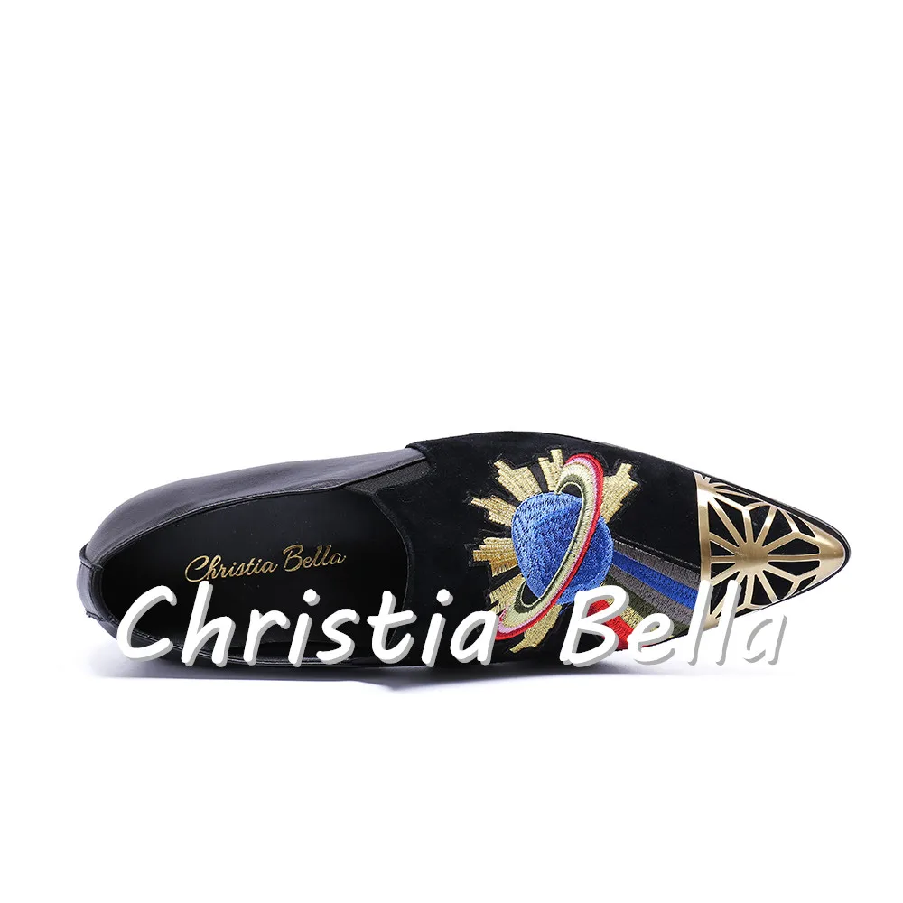 Christia Bella вечерние и свадебные мужские Туфли под платье новый ручной планета