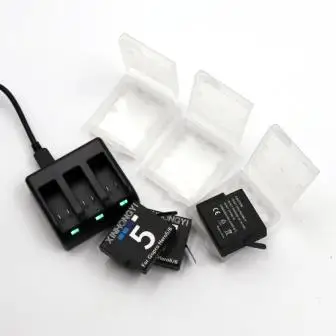 3BatteriesAndCharger Аксессуары для камеры go pro Hero7 Батарея+ 3-ходовой Тип usb-C Hero5 Батарея Зарядное устройство для экшн-камеры GoPro Hero 7 «Город героев 6», Hero 5 Black Аксессуары для фотоаппаратов - Цвет: 3BatteriesAndCharger