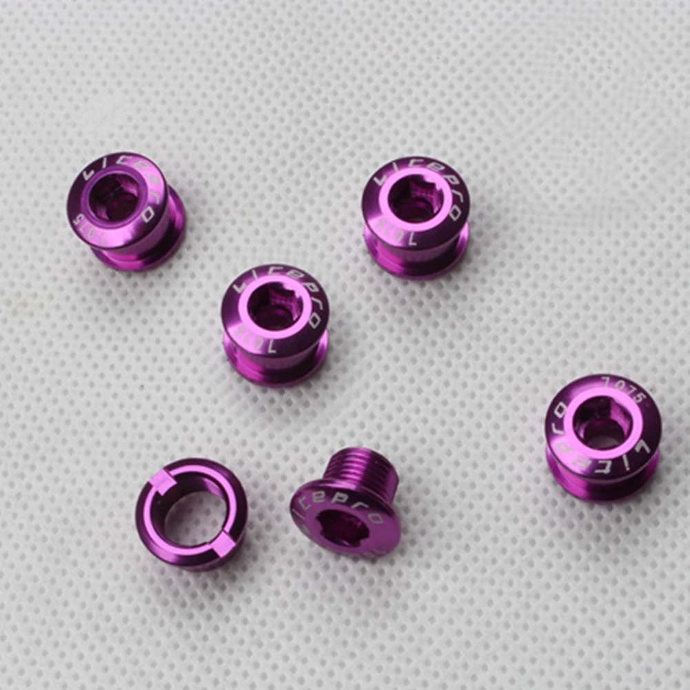 5 шт. прочный велосипедный CNC Алюминиевый одиночный кривошипный кольцевой болт