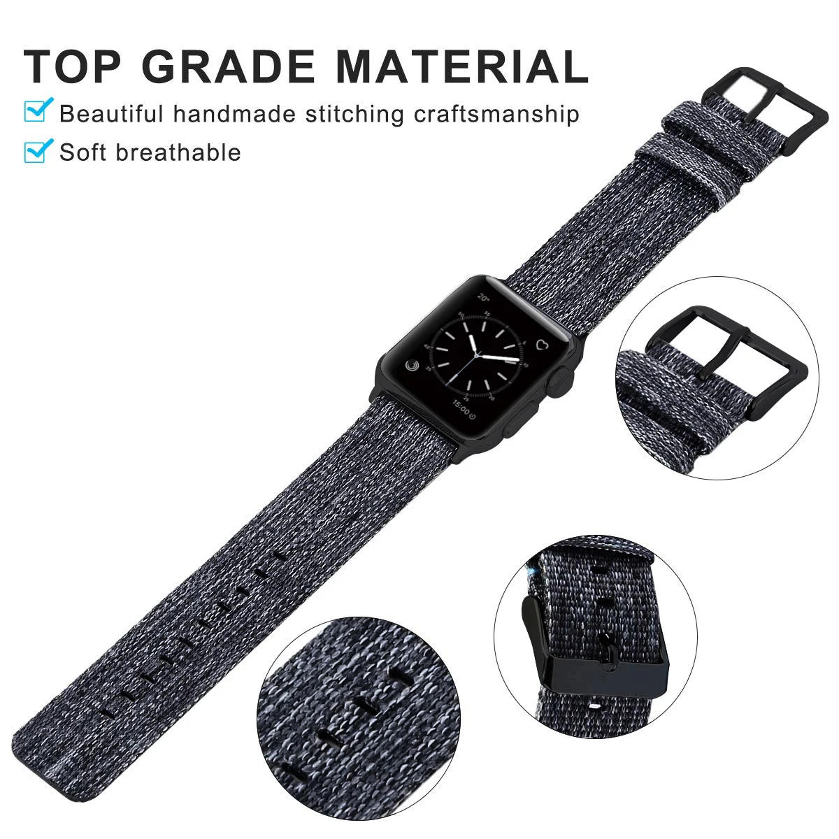 Нейлоновый ремешок для часов Apple Watch 5 4 3 42 мм 38 мм 44 мм 40 мм браслет спортивные петли аксессуары для часов