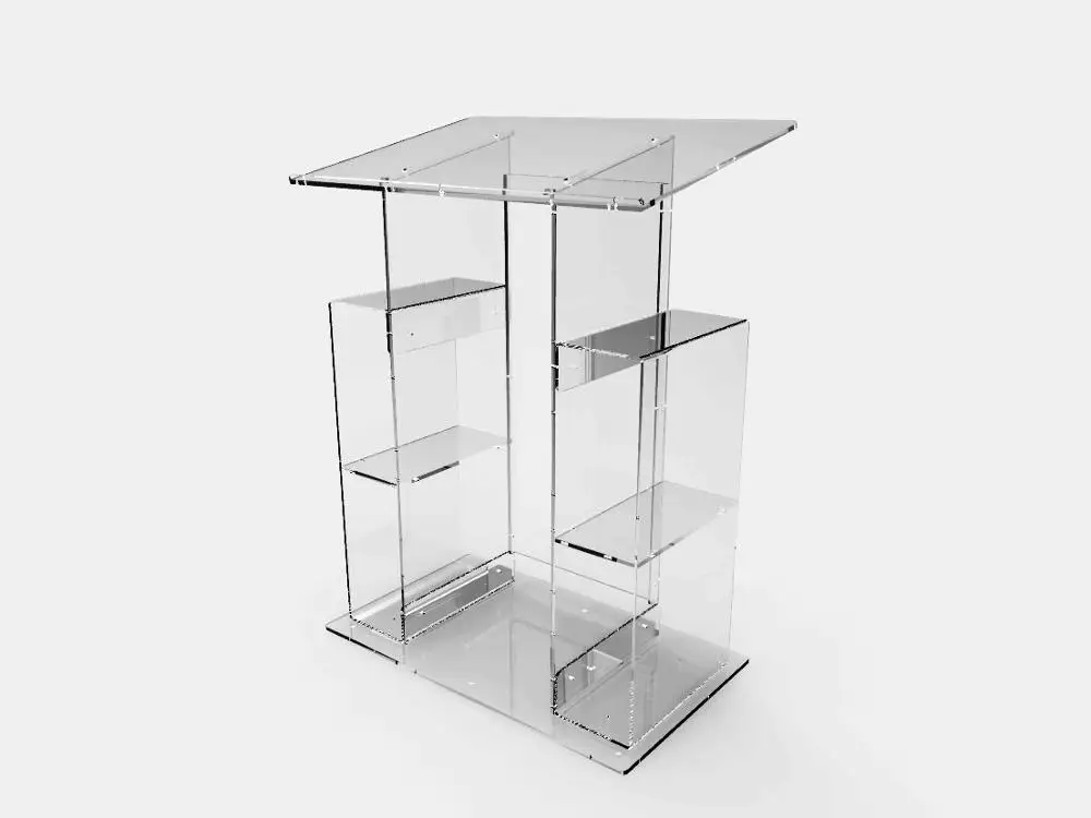 

Fixture Displays Deluxe Plexiglass Acrylic Clear Podium Pulpit Lectern