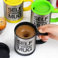 400ml self stirring mug stainless steel automatic electric coffee mixing mug lazy smart milk tea mix cup home office drinkware
