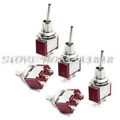 4 шт. AC 120 V/5A 250 V/2A однополюсный SPDT 3Pin 2 позиционный рычажный