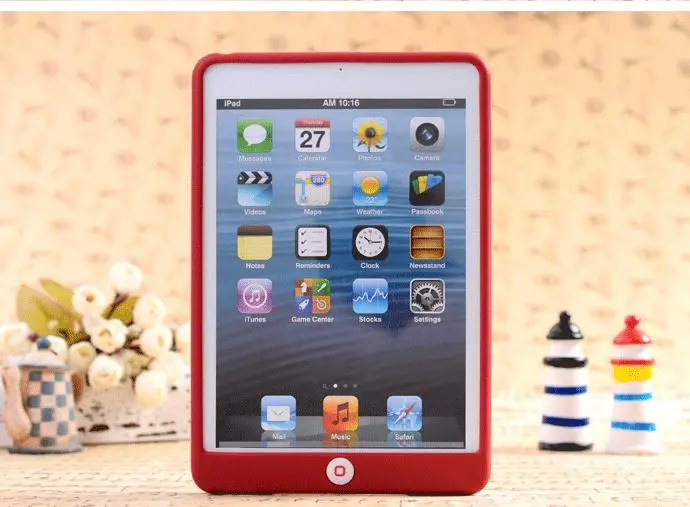Red Цветные мягкие прозрачные, силиконовые, резиновые ТПУ чехол для iPad Mini гелевый Чехол для iPad Mini 2 3 задняя крышка для iPad Mini 1 2 3 - Цвет: Red