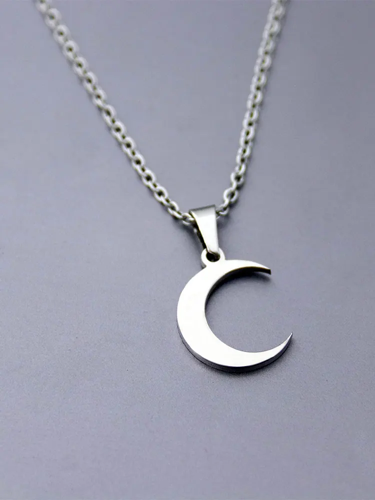 1 шт. цепочка из нержавеющей стали с подвеской в виде Луны|Цепочки| |