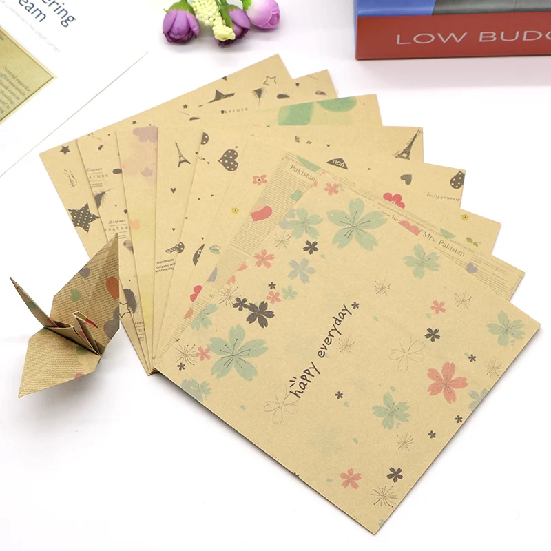 vintage flower origami paper 14.5x14.5cm 72sheets kids craft scrapbooking decorative floral papers | Дом и сад