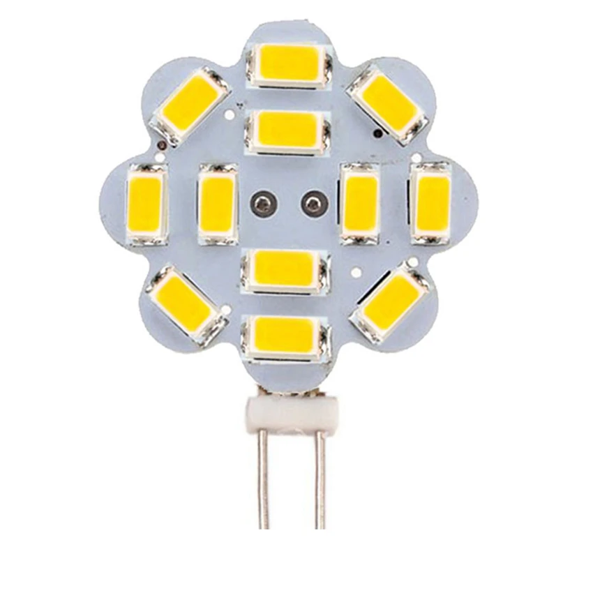 G4 DC12V Светодиодный светильник 3 Вт 5 5730 SMD Кукуруза лампа автомобильная Лодка RV для