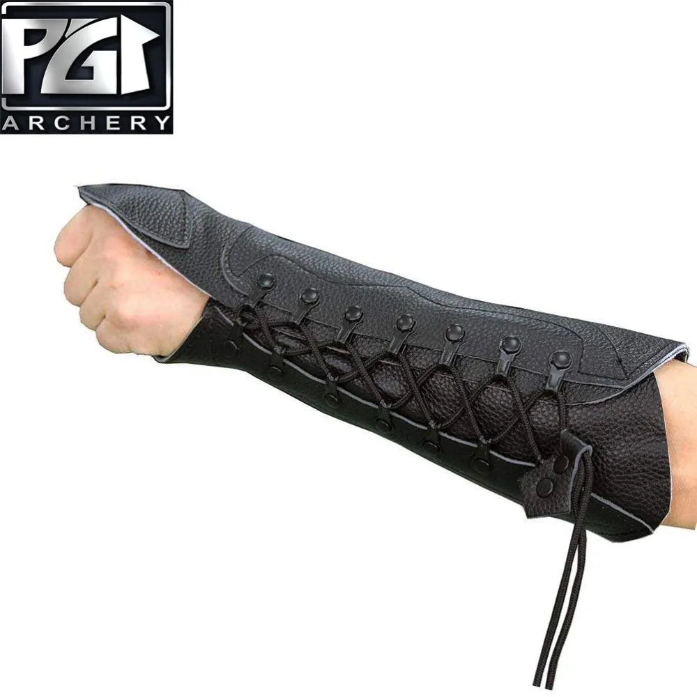 PG1ARCHERY Archery Arm Guard для охоты на лук унисекс кожаный защитный кронштейн рук перчатки