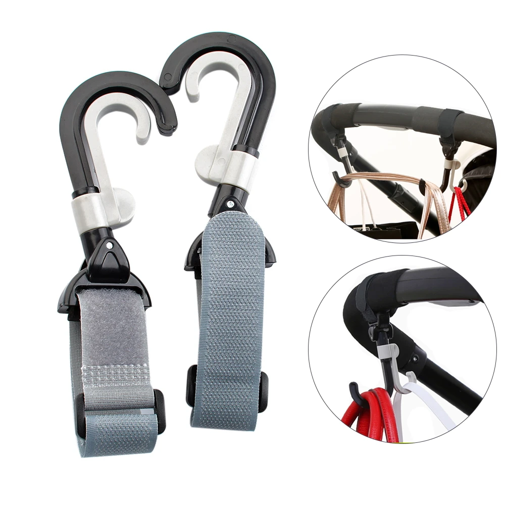 Держатель для детской коляски двойной вращающийся крючок хранение