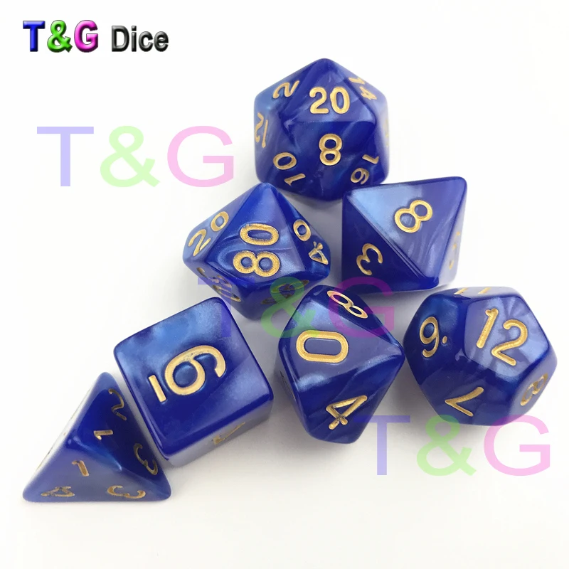 56 шт./пакет MTG RPG D& игральные кости DND Настольная игра набор из 8 комплектов кости D4 D6 D8 D10 D12 D20 под мрамор акрил игры