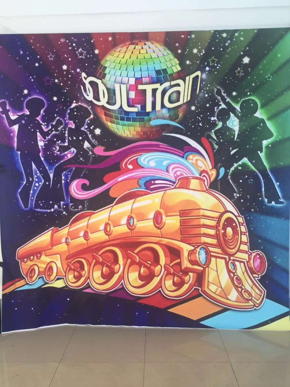 Виниловый фон для студийной фотосъемки с изображением танцовщицы клуба музыки