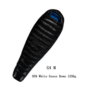 Black G4M AEGISMAX спальный мешок на гусином пуху, уличный спальный мешок на гусином пуху, удлиненный, утолщенный, зимний, Сверхлегкий, дизайн перегородок, сумки - Цвет: Black G4M