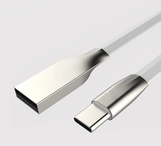 SUPTEC usb type-C кабель из цинкового сплава USB C кабель передачи данных для быстрой зарядки type-C USB Кабель зарядного устройства для Xiaomi huawei LG sony htc - Цвет: White