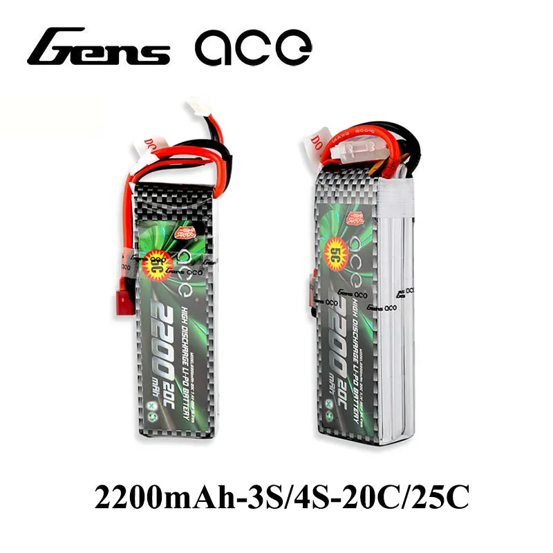 2 шт. Lipo батарея Gens ace 7 4 В 11 1 14 8 в 2200 мАч 2S 3S Радиоуправляемый квадрокоптер Deans