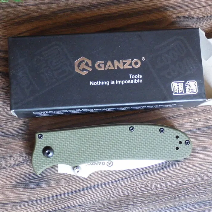 Ganzo Жар-птица G704 Складной нож 440C Лезвие G10 Ручка 58~ 60HRC Кемпинг Охота фрукты Коллекция Нож Открытый Ganzo EDC инструмент