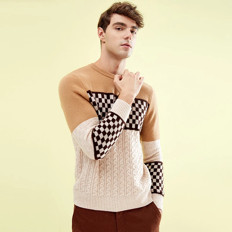 

ZHILI 2018 New Autumn Winter Round Neck Sleeve Long Cashmere Sweater