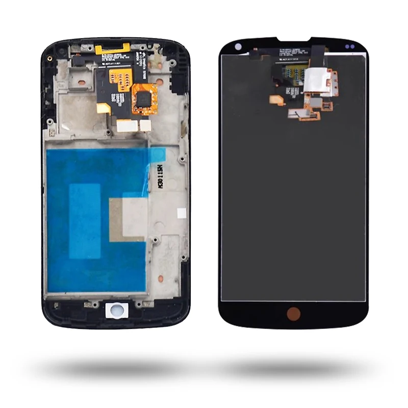 Для LG E960 Google Nexus 4 ЖК сенсорный экран дигитайзер дисплей запасные части сборки с рамкой AAA Качество