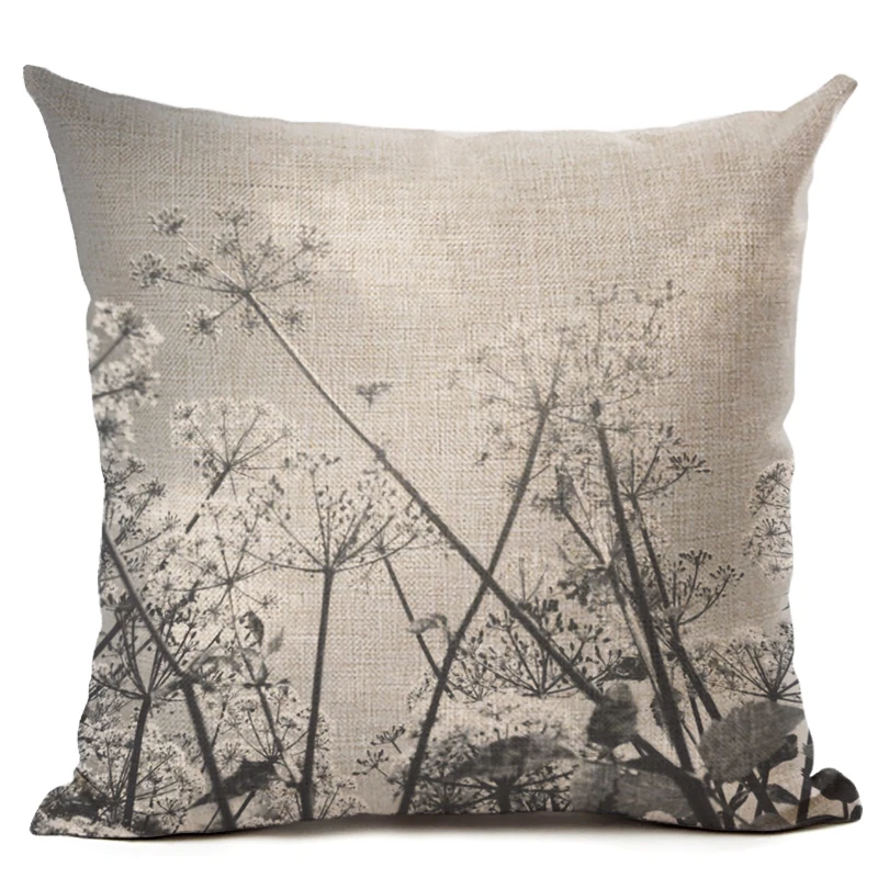 Новая серия голубого неба и цветов домашний декор диванная подушка комплекты подушек из хлопка льна|decorative