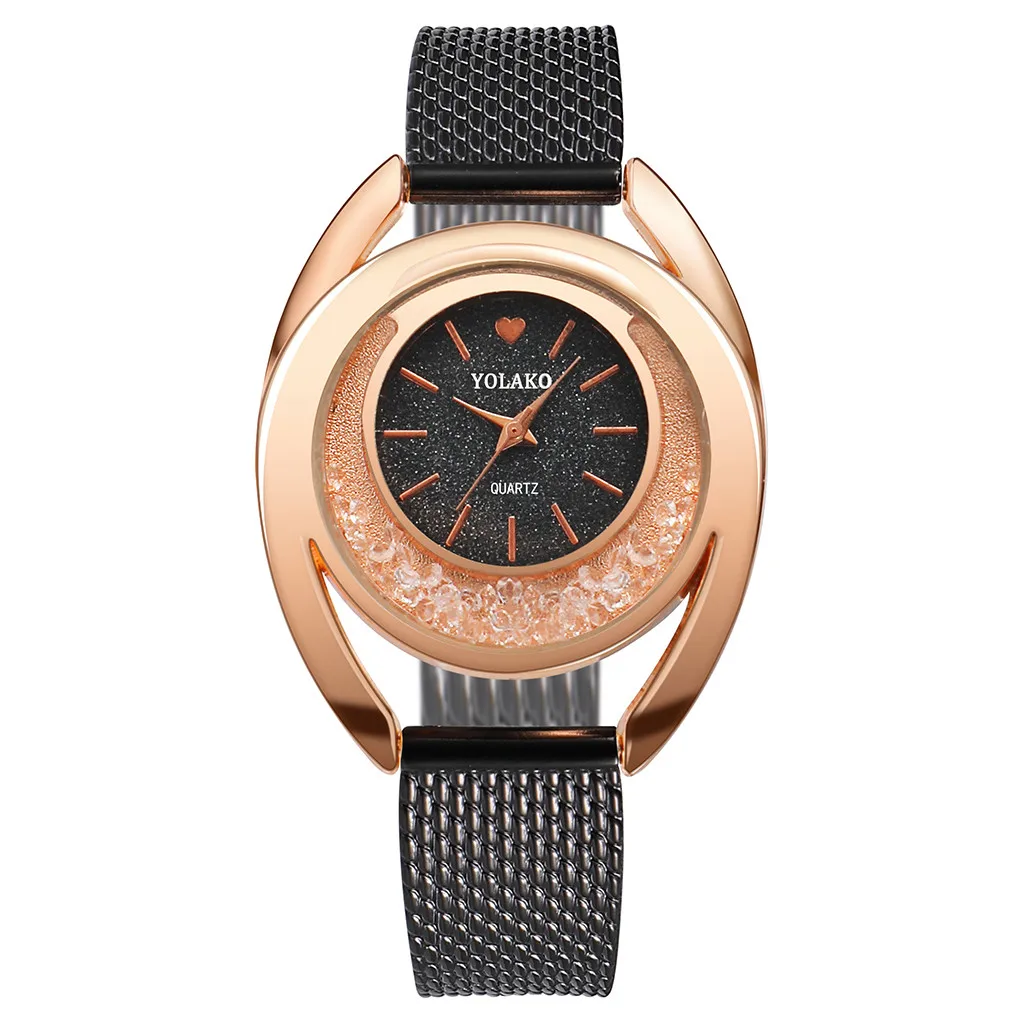 YOLAKO для женщин часы браслет кварцевые часы дамы наручные Relogio Feminino Diamond Reloj Mujer Горячие montre femme 533
