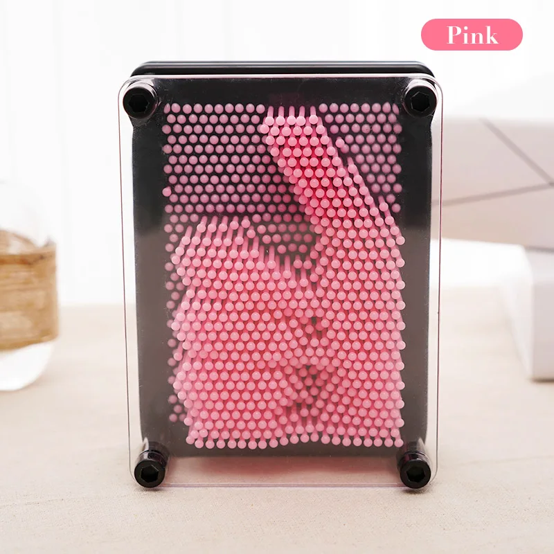 Pink Pin Art 3D Скульптура DIY игла резьба плесень настольная игрушка украшение Hogar демисезонные декоративные украшения для комнаты украшение дома SM - Цвет: Pink