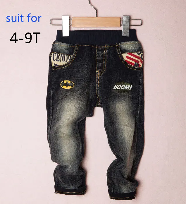 Новинка джинсы для маленьких мальчиков на весну и осень Сильно облегающие брюки