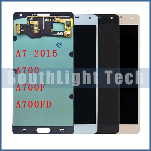 Super AMOLED дисплей для SAMSUNG Galaxy A7 2015 LCD A700 A700F A700FD ЖК сенсорный экран дигитайзер