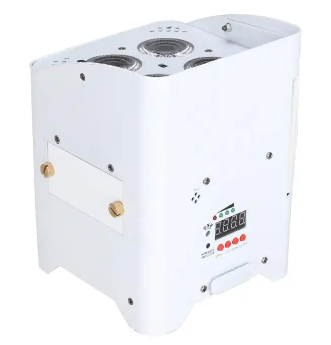White Беспроводная батарея dmx светодиодный светильник RGBWA+ UV 6в1 цветной светодиодный светильник для мытья DJ светильник s Up светильник s IRC recmote - Цвет: White