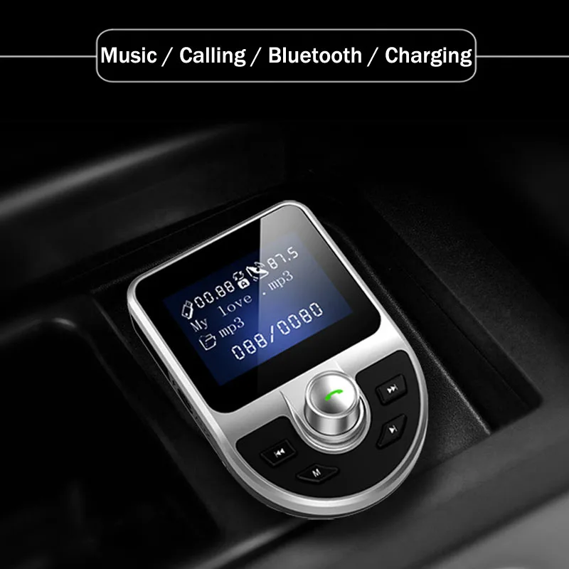 JaJaBor fm-передатчик Bluetooth автомобильный комплект громкой связи AUX аудио MP3 музыкальный плеер A2DP двойной USB зарядное устройство Автомобильный fm-модулятор