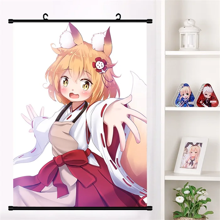 T Аниме Sewayaki Kitsune no Senko-san Senko Nakano Shiro Настенная роспись плакат Настенные подвесные плакаты коллекция домашнего декора - Цвет: T