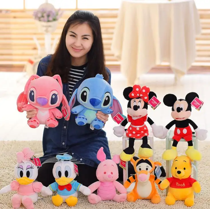 Disney Микки Маус Дональд Дак Дейзи Оригинальные Плюшевые игрушки 26 см подлинные