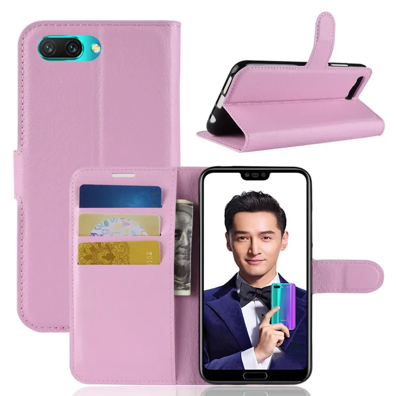 Чехол для Huawei Honor 10 чехол-книжка с кошельком роскошный кожаный чехол из ТПУ