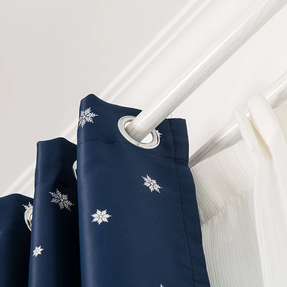 Элегантный Снежинка окна шторы s гостиная спальня декоративные светоизолирующая