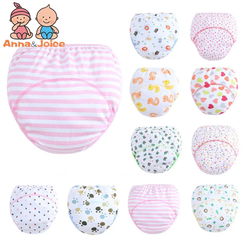 Детские тренировочные трусики 10 шт./лот 3 слоя|baby training pants|training pantscotton nappies |