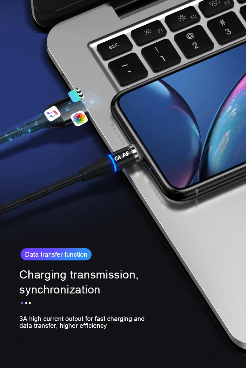 Магнитный кабель usb type-C для samsung Xiaomi Redmi Note 7 K20 Oneplus 6 t, быстрая зарядка USB C, кабель usbc для мобильного телефона