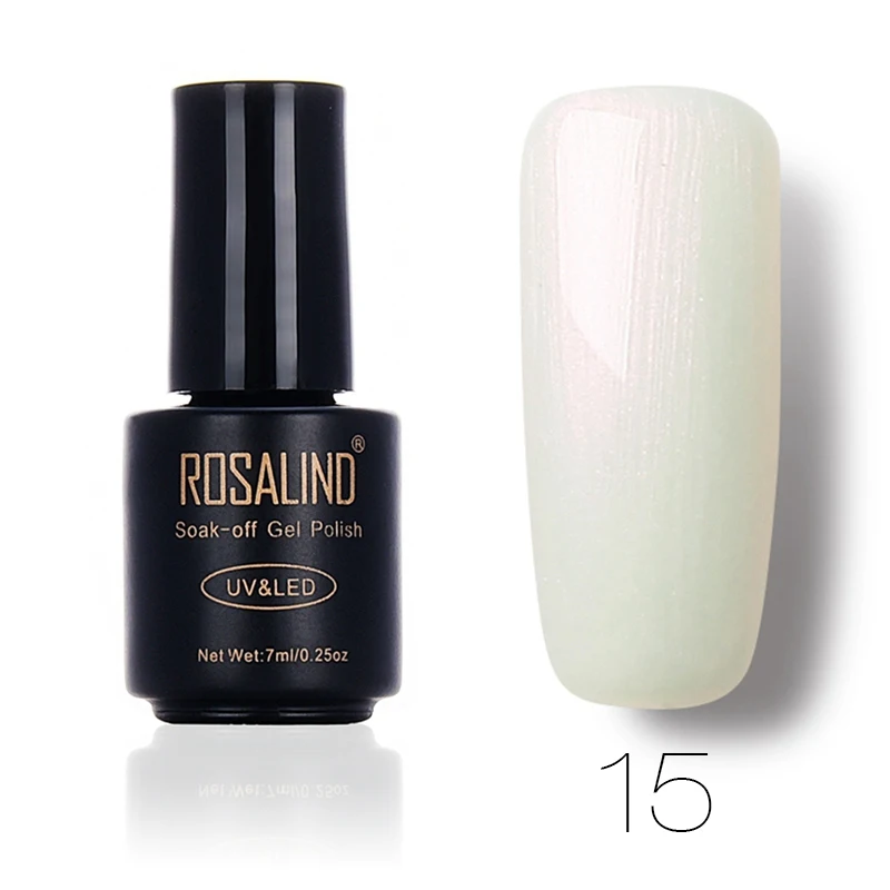 ROSALIND P+ черный флакон 7 мл цветочный Лак для ногтей DIY гель для ногтей для маникюра долговечный лак для ногтей Полупостоянный - Цвет: 15
