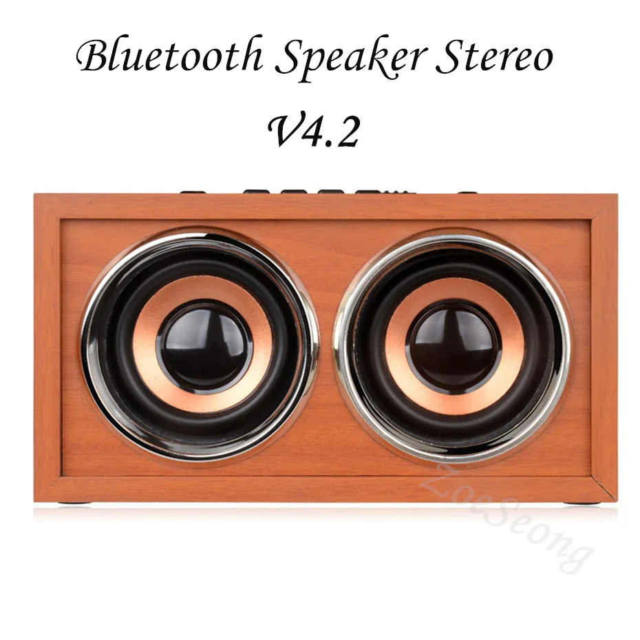 Беспроводной Bluetooth динамик деревянный стерео динамик 10 Вт коробка миниатюрный проигрыватель с двумя динамиками s Bluetooth TF карта Hands-free AUX-IN