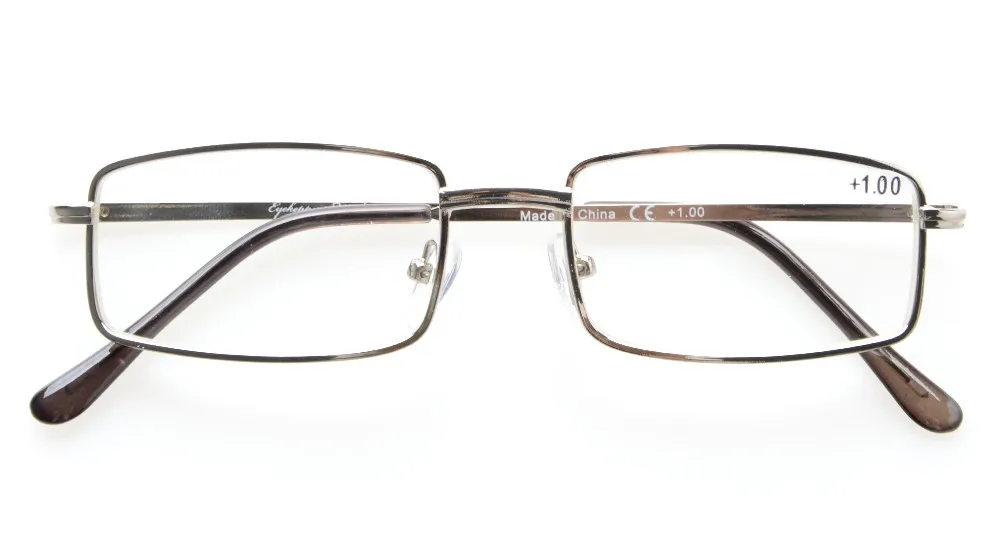 R15022 Mix Eyekepper 3 pack Reader прямоугольные Пружинные дужки средние металлические очки для чтения+ 0,50-+ 4,00