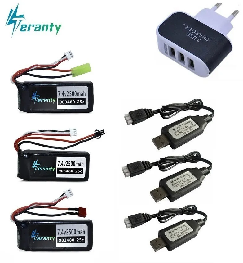 

7.4v 2500mAh Lipo battery and Charger for Syma X8C X8W X8G X8 RC Quadcopter Parts 7.4V Battery for 12428 12423 RC Car Toy 903480