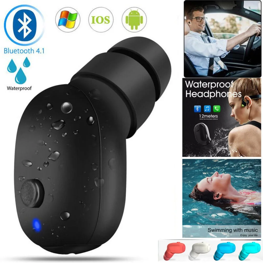 Беспроводные Внутриканальные наушники Mini 3D Stereo Bluetooth V4.1 водонепроницаемая