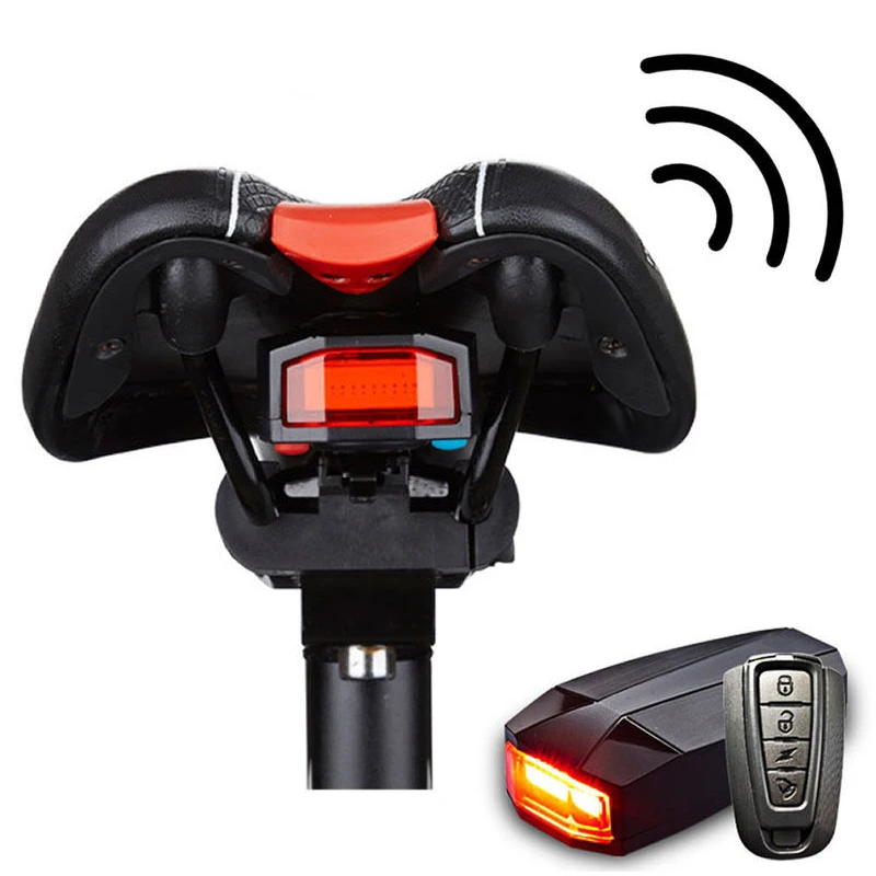 

Wireless Bicycle Smart Taillight Anti Theft Burglar Alarm Romote Control Shock Sensor Safe Flash Light Cycling Equipment