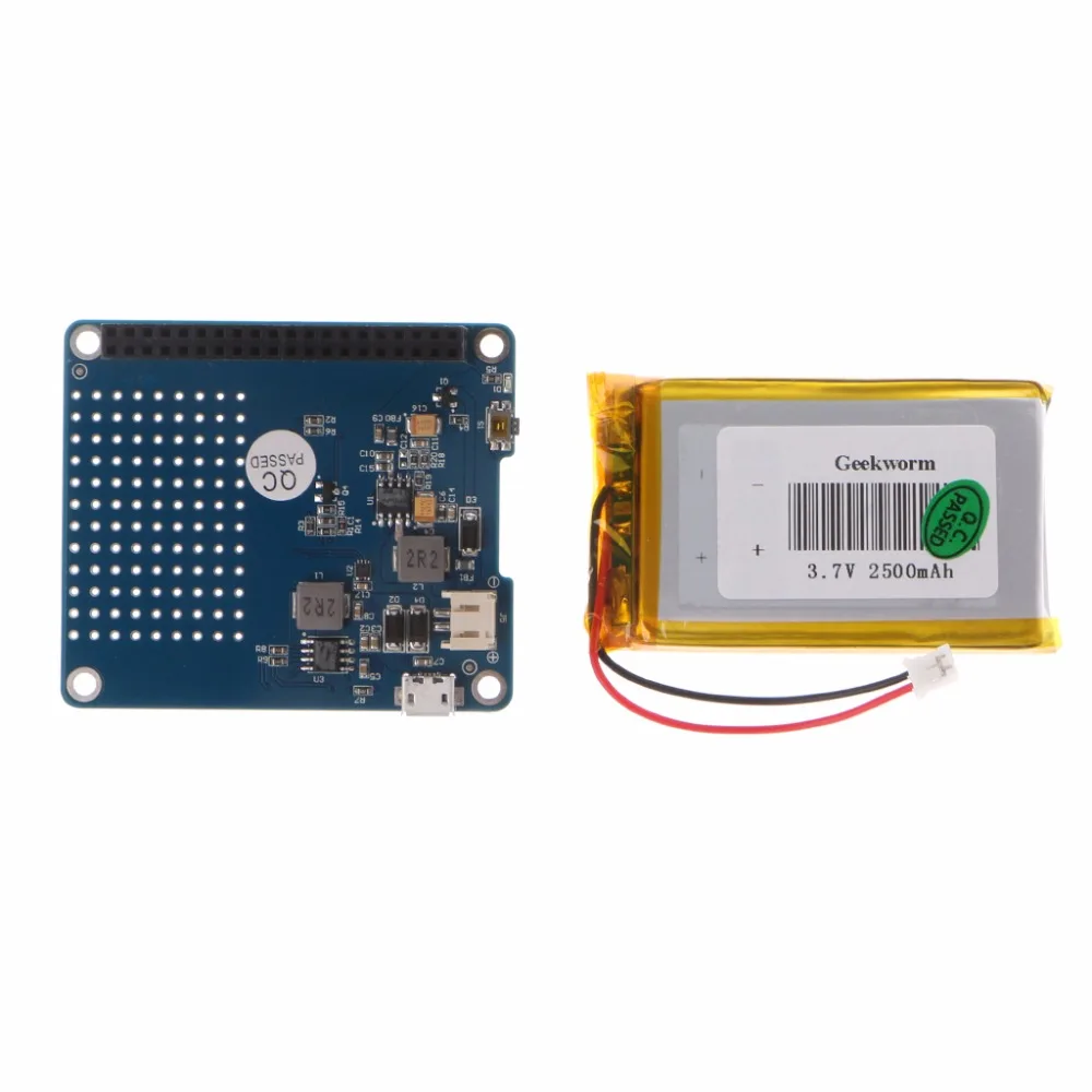 UPS Модуль платы HAT 2500mAh литиевая батарея для Raspberry Pi 3 Model B/Pi 2B/B+/A+ и Прямая поставка